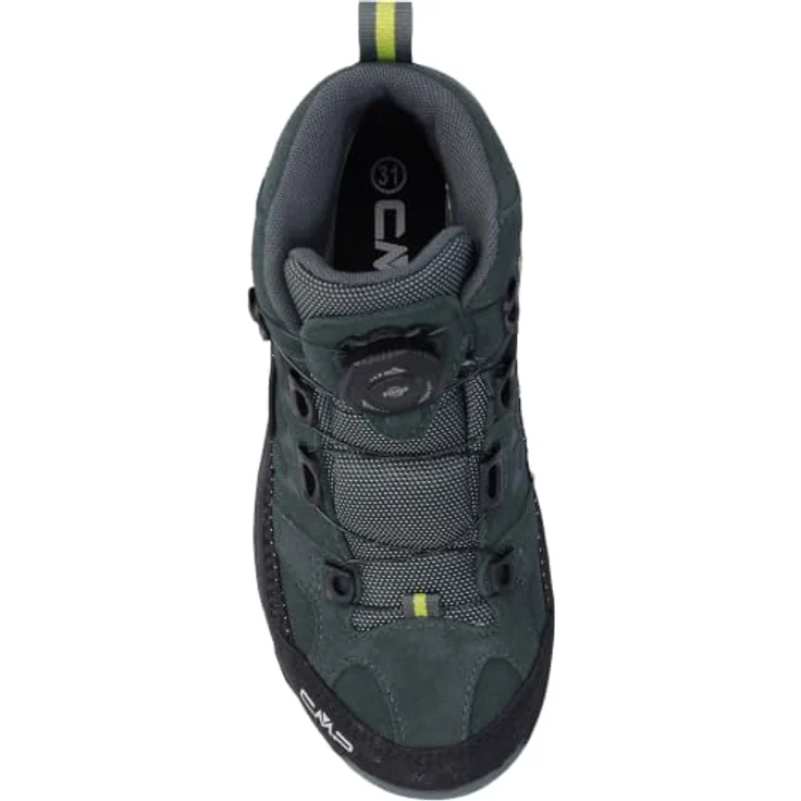 CMP Kids Kiruna Mid Fitgo WP, Kinder Wanderschuhe mit wasserdichtem Leder-Obermaterial und stabilisierender Sohle, grün – Bild 4