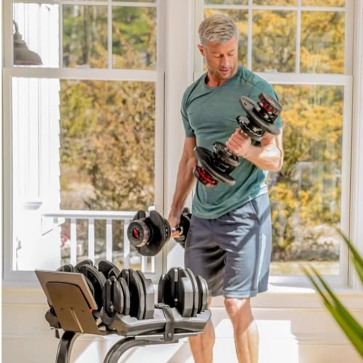 BowFlex SelectTech 1090i, verstellbare Hanteln (Paar) mit individuell einstellbarem Gewicht bis 40 kg – Bild 5