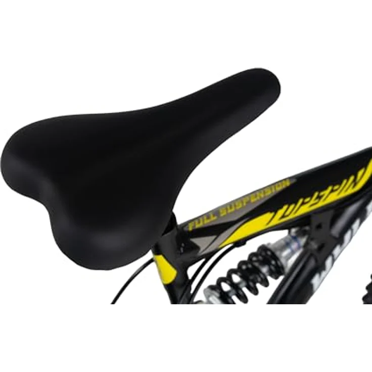 WYLD Mountainbike Fully 26'' Topspin, 21 Gänge, schwarz mit blauen Akzenten, vollgefedert, mechanische Scheibenbremsen, SHIMANO Drehschaltgriffe – Bild 7