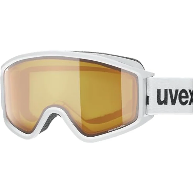 Uvex g.gl 3000 LGL, Skibrille für Damen und Herren, beschlagfrei, vergrößertes Sichtfeld, white matt/lasergold lite-blue, one size – Bild 1