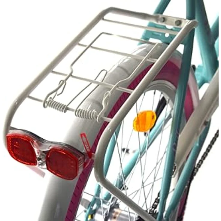 T&Y Trade 24 Zoll Kinder Mädchen City Fahrrad Nexus Nabenschaltung STVO Beleuchtung Reflex Blau mit Pink 3 Gang – Bild 2