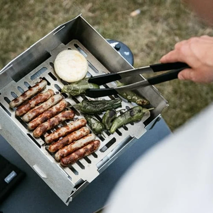 Grove HORST, Multifunktionaler 3-in-1 Campingofen aus Edelstahl, Camping Backofen, Holzkohlegrill & Feuerschale, kompakt und zerlegbar, ideal für Camping & Outdoor – Bild 4