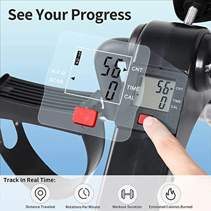 EVOLAND Mini Bike, Arm und Beintrainer Heimtrainer, Hometrainer, Fitnesstrainer, Sportgerät, Minifahrrad Bewegungstrainer Fitnessgerät für Zuhause Büro – Bild 2
