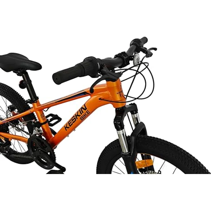 Keskin HT MTB1 20" Kinder-Mountainbike, 21-Gang Shimano, 2.35" Luftreifen, Scheibenbremsen, Aluminiumrahmen, Neongrün – Bild 4
