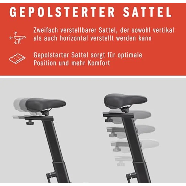 adidas Performance Ergometer C-24c, mit Tablet-Halterung, LED-Display, Bluetooth und App-Funktion, schwarz - Preisvergleich – Bild 8