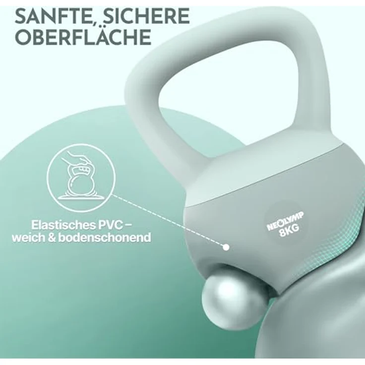 NEOLYMP Kettlebell Soft Kettlebell 2–12 kg, bodenschonend & leise, ergonomischer Softgriff, ideal fürs Homegym – Bild 5