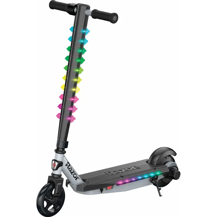 Razor PowerCore E90 Lightshow-Elektro-Scooter, PowerCore High-Torque Hub Motor, Multi-Color LED Lichter, für Kinder ab 8 Jahren