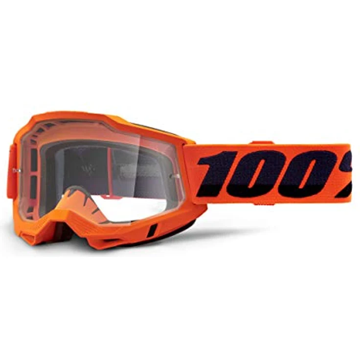 100% Accuri 2, Skibrille für Unisex mit Antifog-Beschichtung und transparentem Rahmen, orange – Bild 2
