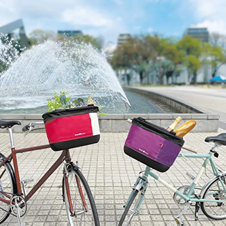 KlickFix Velokorb Shopper Alingo, 17 l, dreifarbig mit Softschaum-Boden und verchromtem Bügel, max. Belastung 7 kg – Bild 6