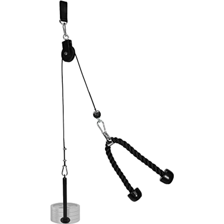 QWORK seilzug Fitness, Fitness armtrainer kabelzug, kabelzug Pulley Fitness, krafttraining zuhause, fitnessgeräte für zuhause