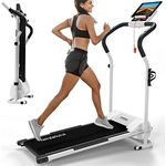 Kinetic Sports Elektrisches Laufband KST2500FX - Klappbarer Heimtrainer für Zuhause bis 10 km/h, mit LCD-Anzeige, Tablet Holder, kompaktes Walking Pad für Zuhause und Büro, Schwarz