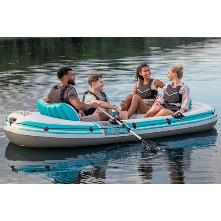 Bestway Hydro Force Adventure Elite X4, Schlauchboot 315 cm für 1 Person, robustes Inflata-Shield Pro-Material, mit Aluminium-Paddeln und Motorhalterung – Bild 2