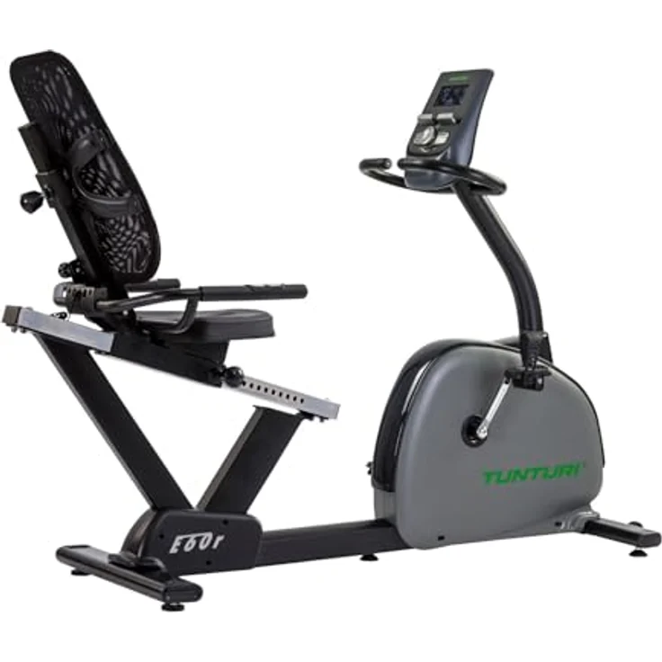 Tunturi Signature E60 Liegefahrrad, Ergometer mit tiefem Einstieg, 48 Programme, ergonomisch anpassbar, Transportrollen – Bild 1