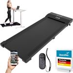 Skandika Walking Pad Nordik K6, Laufband für zuhause mit 6 km/h, 110 × 39,5 cm Lauffläche, LED-Display, Fernbedienung, Bluetooth, Kinomap App-kompatibel, kompakt und platzsparend