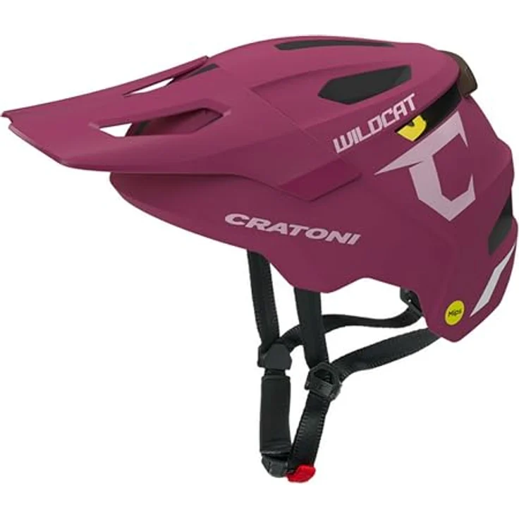 Cratoni WildCat MIPS, Kinder-/Jugendhelm mit optimaler Belüftung und Rücklicht, pink – Bild 1