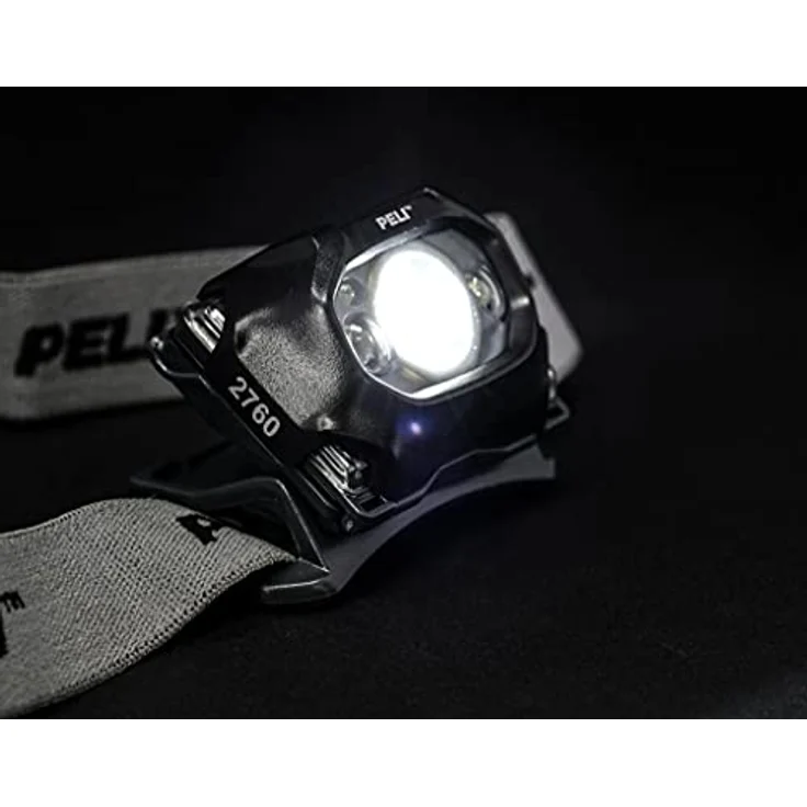 PELI 2760, Nachtsichttaugliche Mehrstrahl-LED-Stirnlampe, 289 Lumen, IPX4 wasserfest, Farbe: schwarz – Bild 4