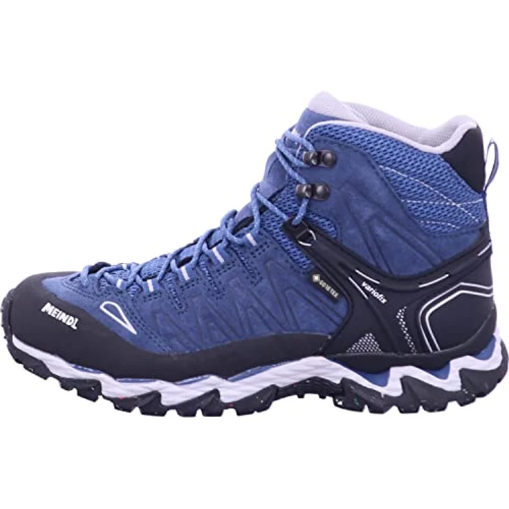 Meindl Lite Hike Lady GTX, Wanderschuh aus Veloursleder und Mesh, GORE-TEX, blau/hellgrau, Größe 42 – Bild 2