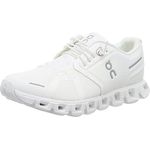 ON Running Cloud 5, Damen Sneakers Laufschuhe, All-White, EU 39 US 8, Synthetik, Schnürung