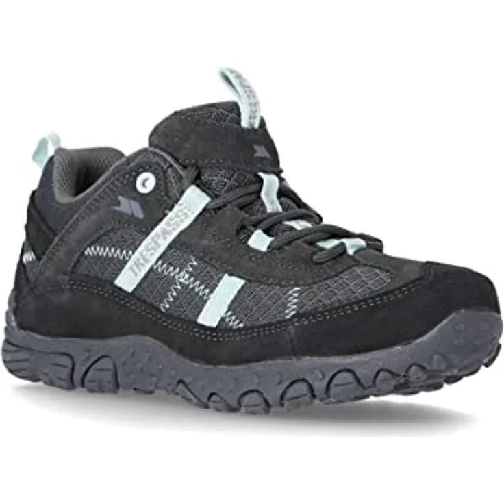 Trespass Fell Damen Wanderschuhe Iron, robust mit rutschfester Sohle und kuscheligem Futter in Dunkelgrau