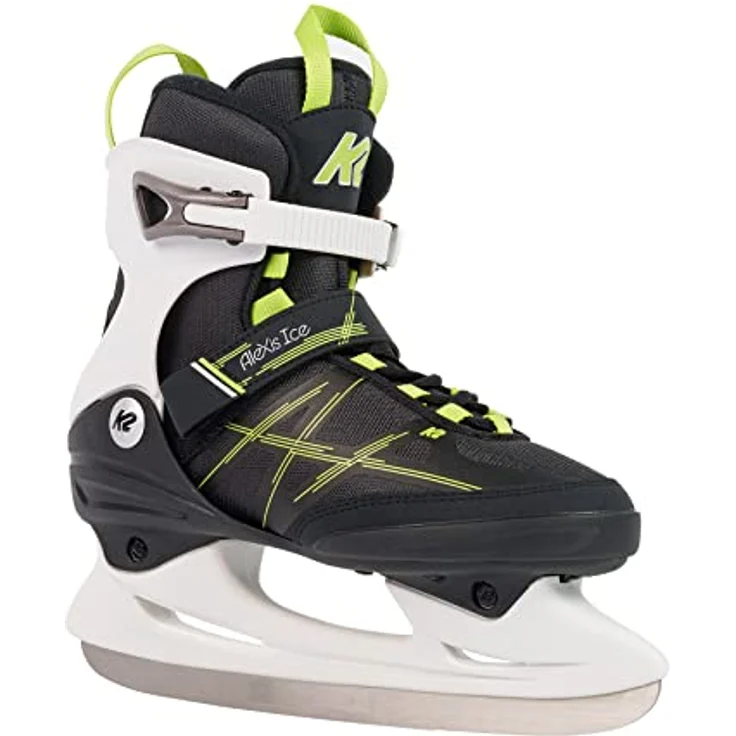 K2 Skates Damen Schlittschuhe ALEXIS ICE, Stabilität Plus Cuff, rostfreie Kufen, grau-grün – Bild 1