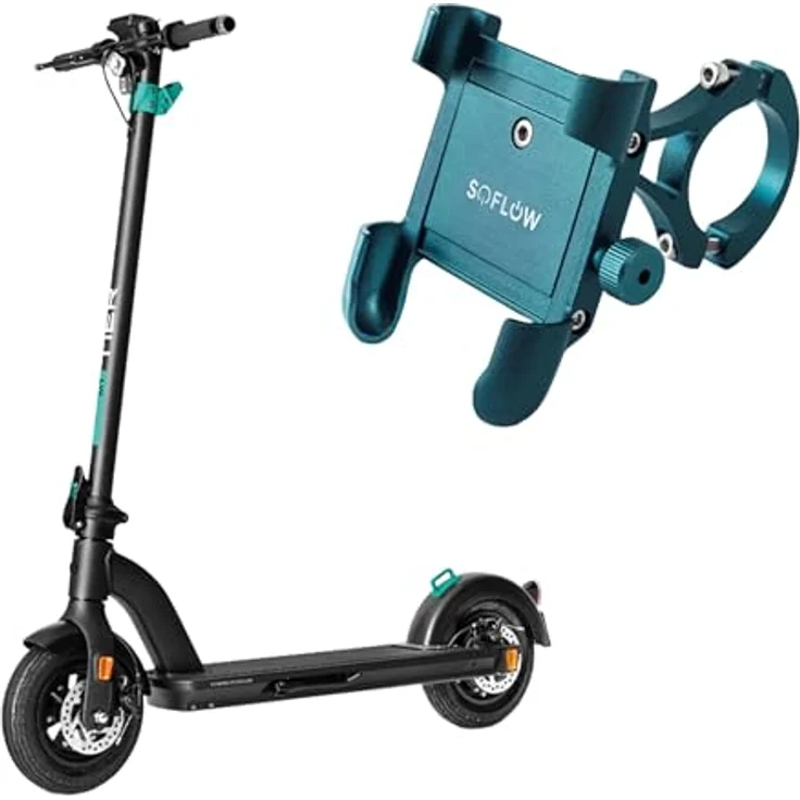 SoFlow E-Scooter SO myTIER, 20 km/h, bis zu 40 km Reichweite, 10 Zoll Luftreifen, Scheibenbremsen, inkl. Premium Handyhalterung – Bild 1