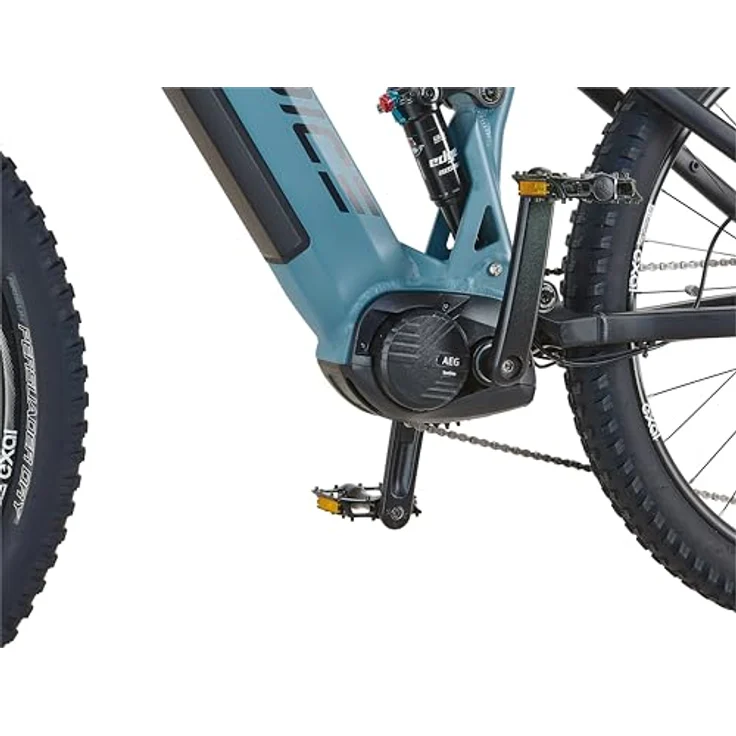Prophete DICE 4.0 Full-Suspension E-MTB 27,5" – AEG 48V Mittelmotor 250W, bis 160 km Reichweite, Shimano Cues 10-Gang, Suntour Federgabel, Hydraulische Scheibenbremsen, MTB Memory Sattel, Grau/Schwarz – Bild 4