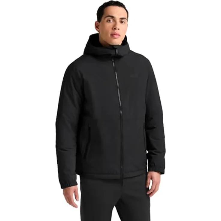 Jack Wolfskin Pamir Jkt M, funktionale Skijacke aus 100% Polyamid, schwarz, Größe L, mit mehreren Taschen und nachhaltiger Füllung aus recyceltem Polyester