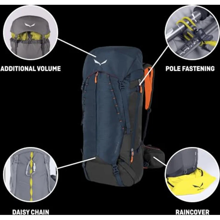 Salewa Trek Mate 60L Rucksack, 76 cm, grau, 100% Polyester, ideal für Wandertouren – Bild 3