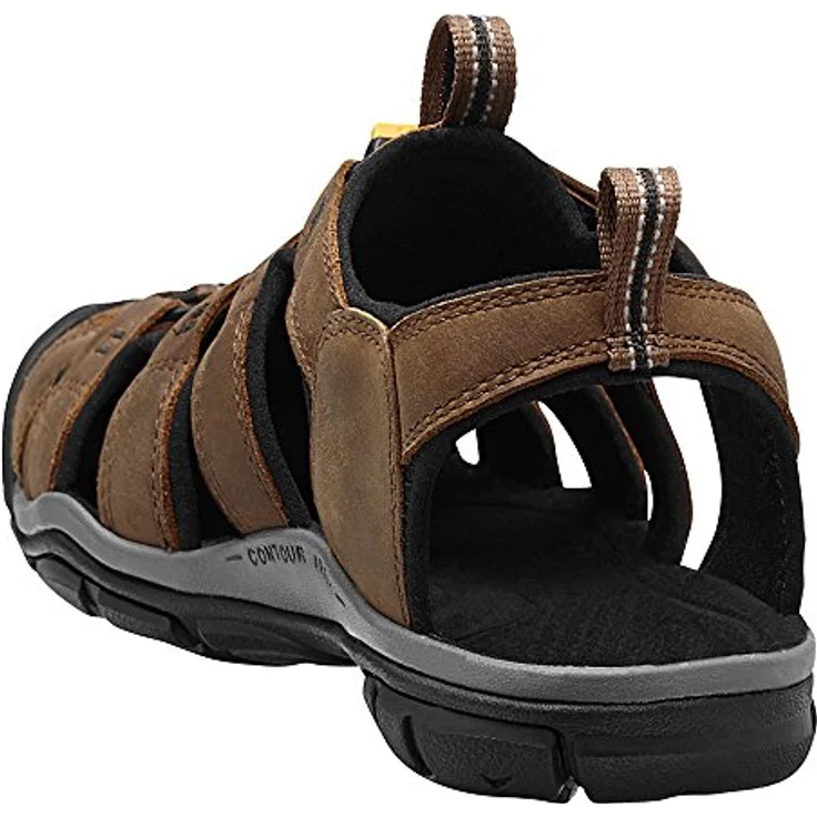 Keen Clearwater CNX Leather, Herren Echtleder Sandale mit Schnellzugschnürsystem, dark earth/black, Größe 44 EU – Bild 2