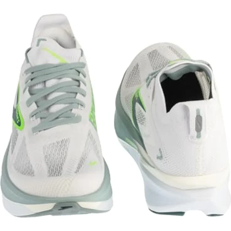 Brooks Hyperion Max 3, Laufschuhe mit atmungsaktivem Mesh, sockenähnlichem Schaft, weiß/grün, 10.0 – Bild 6