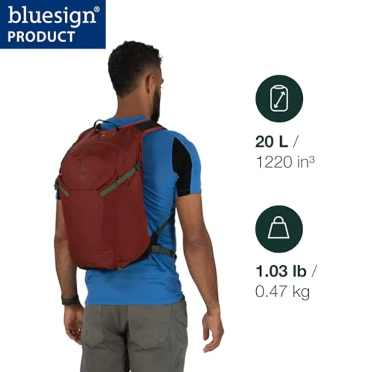 Osprey Sportlite 20, Wanderrucksack 45 cm, grau, 100% Nylon, 29 cm x 22 cm x 45 cm – Bild 2