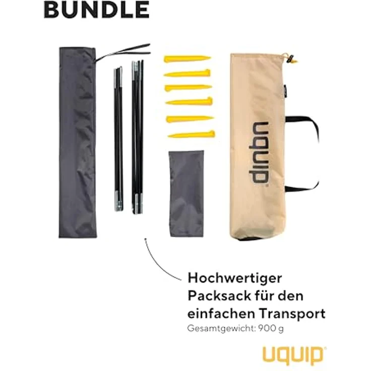 Uquip Shelly, leichtes Strandzelt mit Sonnenschutzfaktor 50+, stabil bei Wind, 0.90 kg – Bild 5