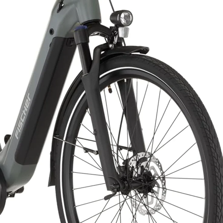 FISCHER E-Bike City CITA MOVE 01 W, 28 Zoll, grau matt, Rahmenhöhe 48 cm, 474 Wh Akku, Heckmotor, 8-Gang Kettenschaltung, hydraulische Scheibenbremsen – Bild 7