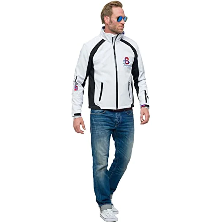 Nebulus Softshell Skijacke VIGGO Herren, warme und praktische Winterjacke mit taillierter Passform, weiss-schwarz, M – Bild 5