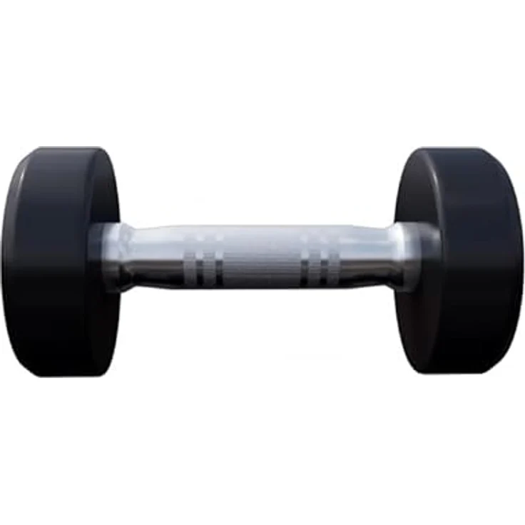 GORILLA SPORTS® Kurzhanteln - Einzeln / 2er Set, von 2,5 bis 40 kg Gewichte, Gummi, Gusseisen Kern, rutschfeste, gerändelte Griffe, Schwarz - Rundhanteln, Hantelset, Kurzhantelset, Dumbbells – Bild 4