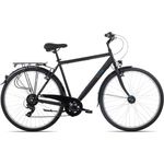 Adler Stanford Citybike schwarz 50, Fahrrad mit Shimano 7-Gang Schaltung und LED-Beleuchtung