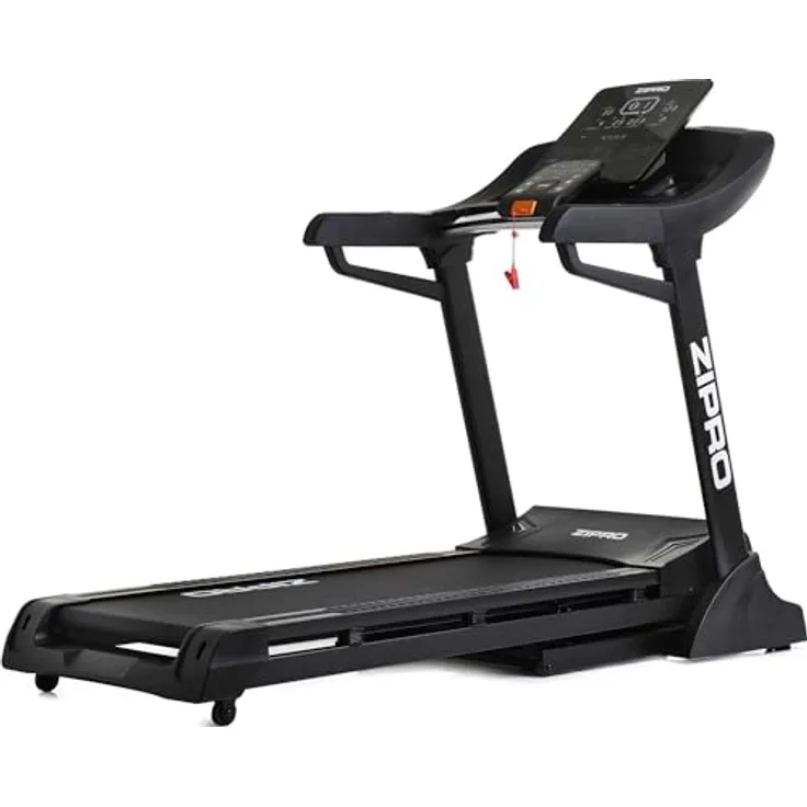 Zipro klappbar Laufband mit Steigung Dream Gold, Treadmill bis 150kg mit 18+3 Trainingsprogrammen, USB, Holder, Lautsprecher, Walking Pad Geschwindigkeit 1-22 km/h und 3.5-6 PS Motor, LCD – Display