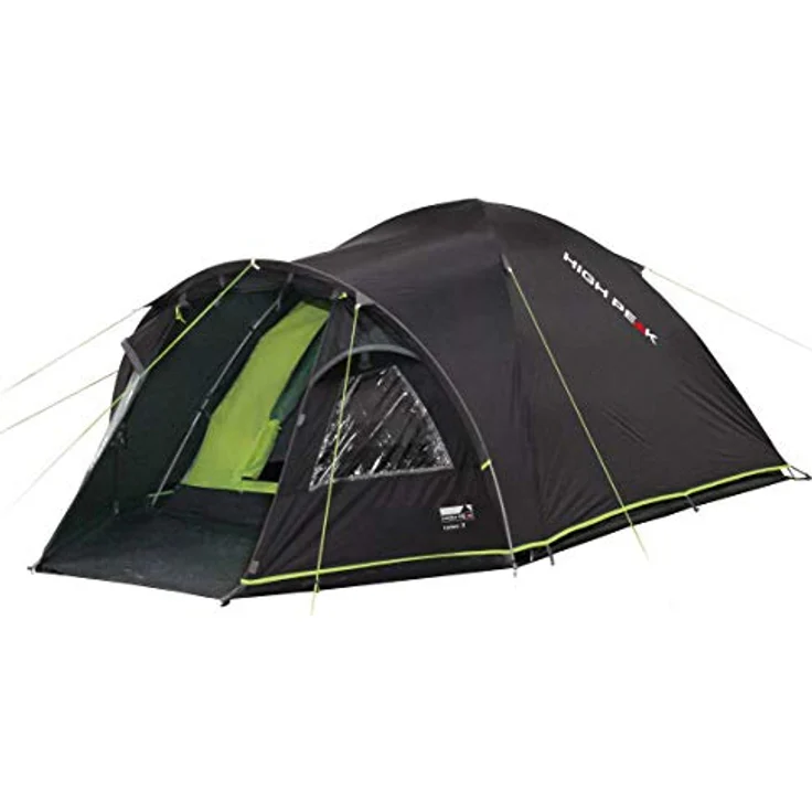 High Peak Talos 3, Kuppelzelt für 3 Personen, 4.75 kg, wetterfest mit Vario Vent Control System und reflektierenden Abspannschlaufen – Bild 1