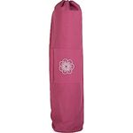 Bodhi SURYA BAG COTTON | Yogatasche groß für Schurwollmatten & Yogamatten | Tasche aus 100% Baumwolle im XL-Format | Sporttasche mit Mandala Design | aubergine