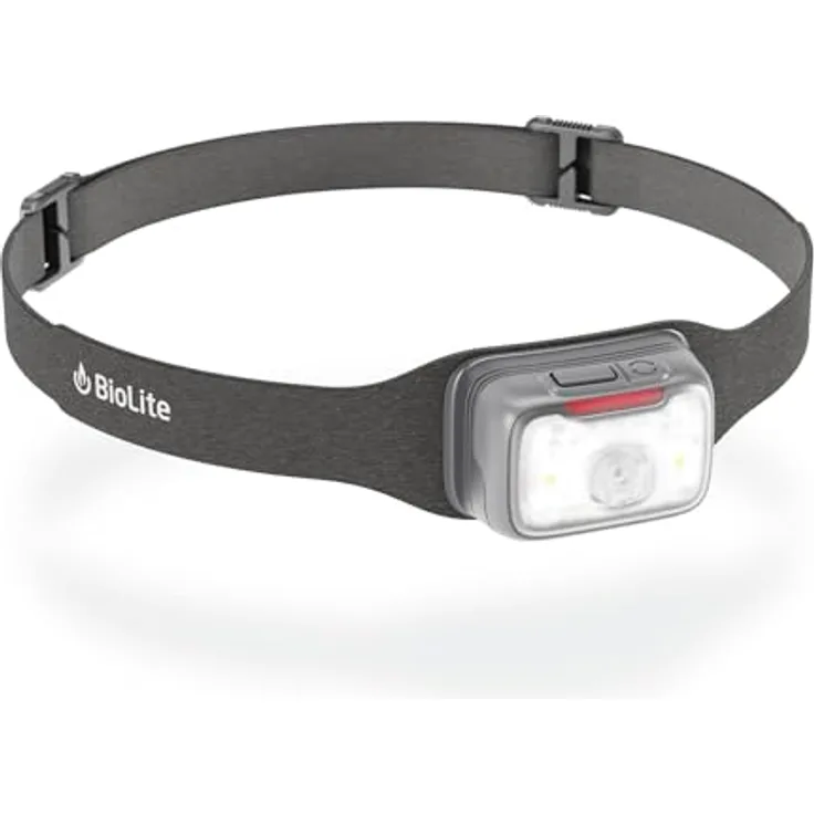 Biolite Stirnlampenbereich 500, schwarz, 500 Lumen, schnelles USB-C Aufladen, IP67 wasserdicht