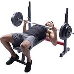 Christopeit Sport Hantelbank WB 1000 - Trainingsbank mit 2 Ablagen - klappbar und höhenverstellbar - 200kg Belastbarkeit