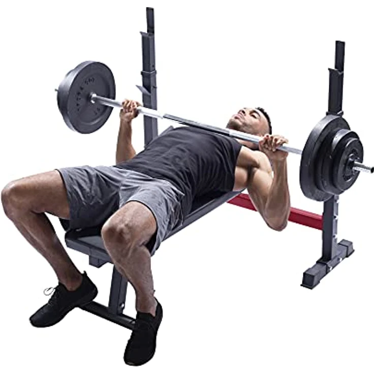 Christopeit Sport Hantelbank WB 1000 - Trainingsbank mit 2 Ablagen - klappbar und höhenverstellbar - 200kg Belastbarkeit – Bild 1