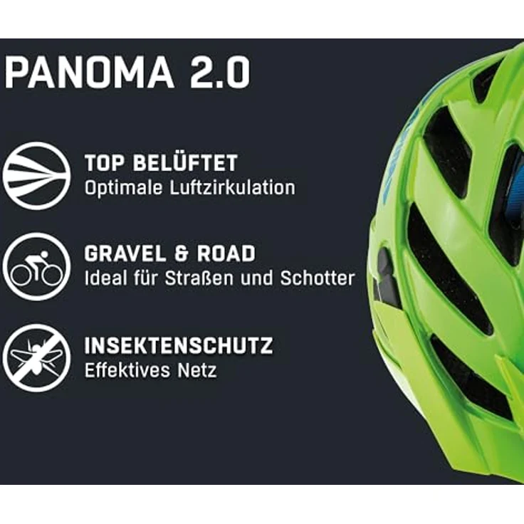 Alpina Fahrradhelm PANOMA 2. 0 56-59 cm, green blue gloss – Bild 3