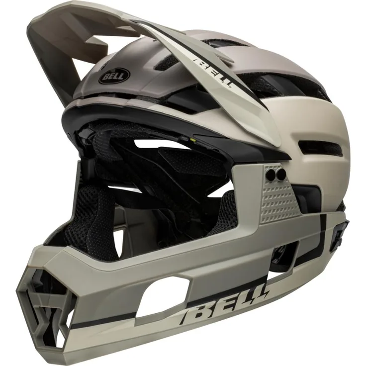 Bell Super Air R Spherical Fahrradhelm mit MIPS-Technologie, matte cement/gray, Größe M