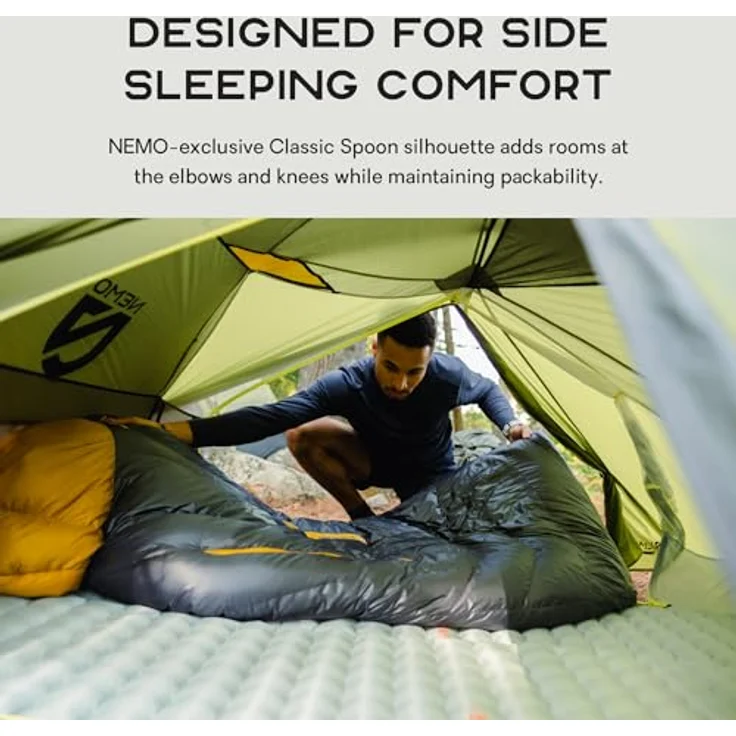 Nemo Equipment Disco 15, Daunenschlafsack mit RDS-zertifizierter Füllung, wasserabweisend, kompaktes Design für Outdoor-Aktivitäten – Bild 3