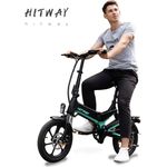 HITWAY Elektrofahrrad Falt Ebike Klapprad 16 Zoll, 36V 7.5Ah Lithium-Akku, 250W Motor 25km/h, Aluminiumrahmen Scheibenbremse, für Herren Damen Mountainbike