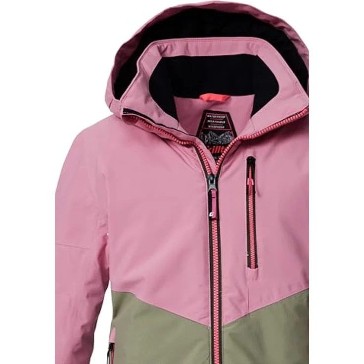 Killtec KSW 207, Skijacke Mädchen, wasser- und winddicht, atmungsaktiv, Colourblock Design, Größe 164 – Bild 3
