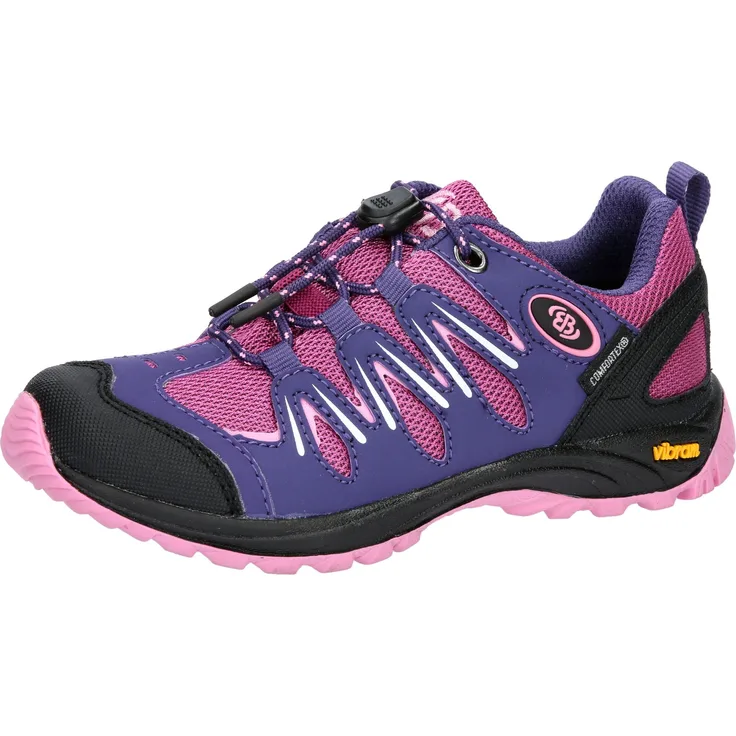 Brütting Outdoorschuh Expedition Kids 34, lila, wasserfestes Obermaterial, flexible Vibram-Profilsohle, mit Schnellverschluss
