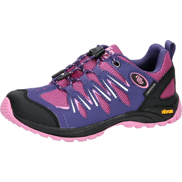 Brütting Outdoorschuh Expedition Kids 34, lila, wasserfestes Obermaterial, flexible Vibram-Profilsohle, mit Schnellverschluss