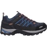 CMP Campagnolo Rigel Low WP, Herren Wanderschuhe, wasserdichtes Veloursleder, Gummisohle mit FullOn GRIP-Technologie, Blau, Größe 45